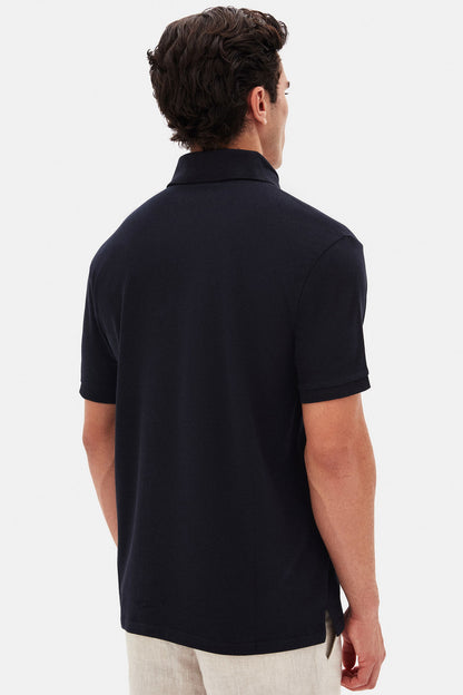 Twn Slim Fit Lacivert Pike Dokulu Polo Tişört