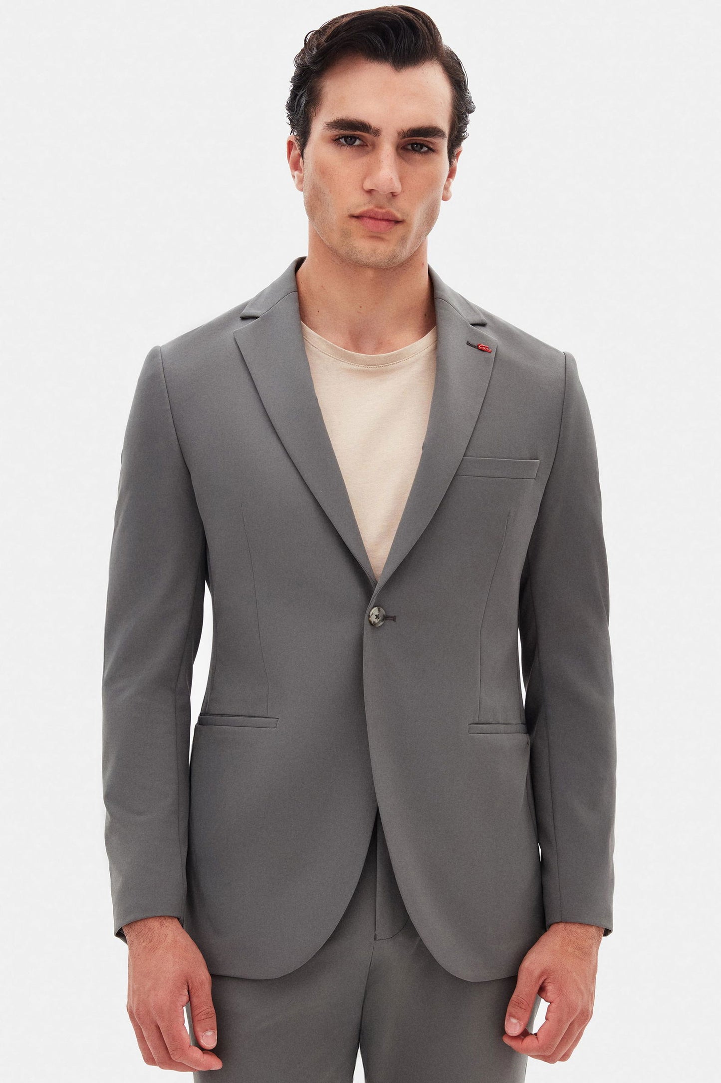 Twn Slim Fit Açık Haki Düz Takim Elbise