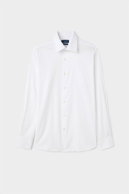 Ds Damat Regular Fit Beyaz Armürlü Gömlek