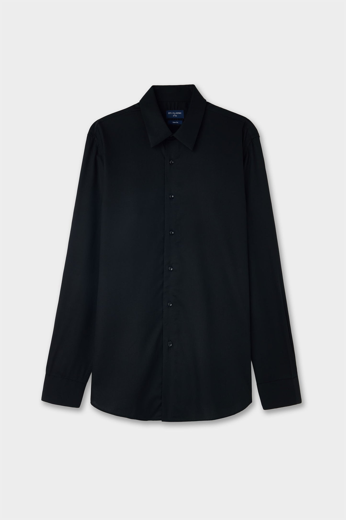 Ds Damat Slim Fit Siyah Düz Gömlek