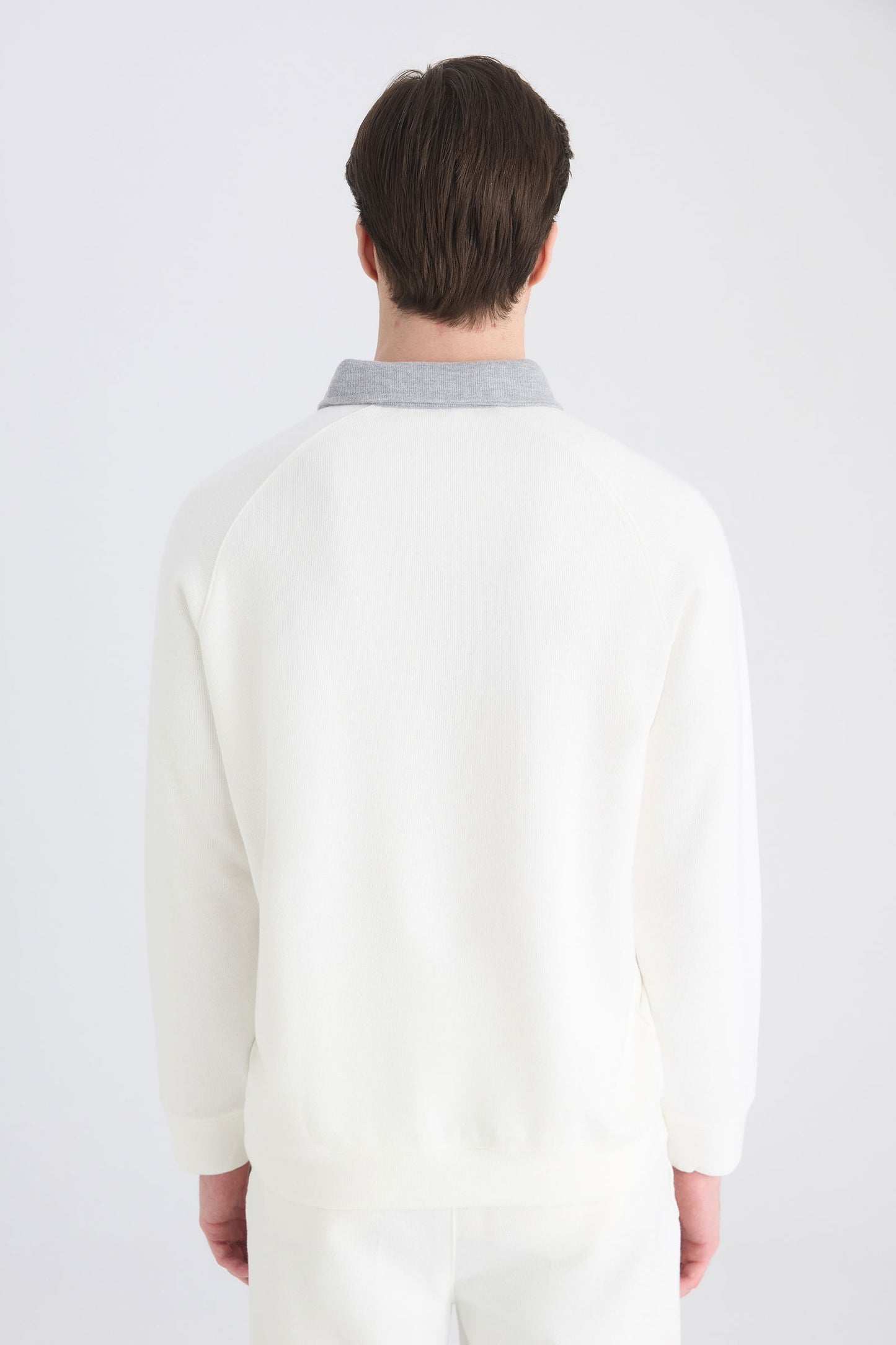 Ds Damat Regular Fit Ekru Düz Sweatshirt