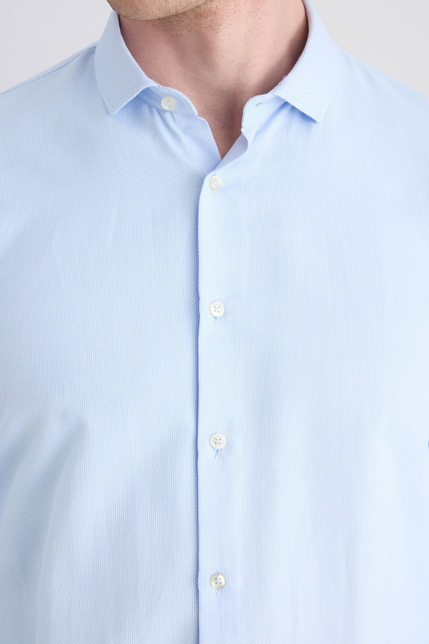 Twn Slim Fit Mavi Armürlü Gömlek