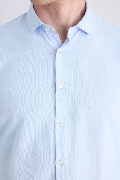 Twn Slim Fit Mavi Armürlü Gömlek