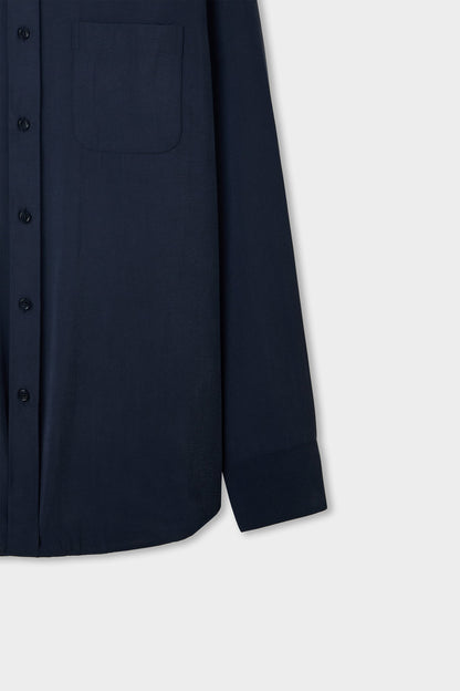 Ds Damat Comfort Lacivert Düz Gömlek
