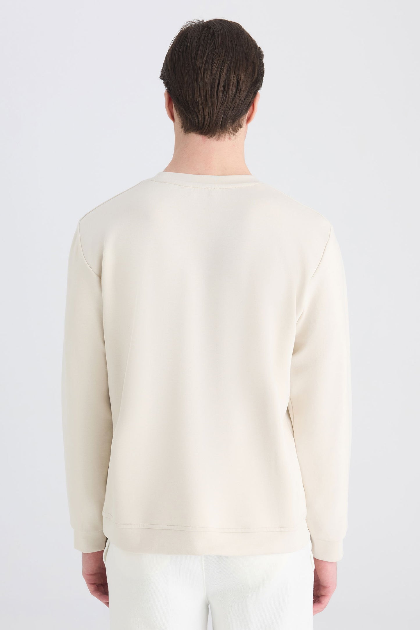 Ds Damat Regular Fit Bej Düz Sweatshirt