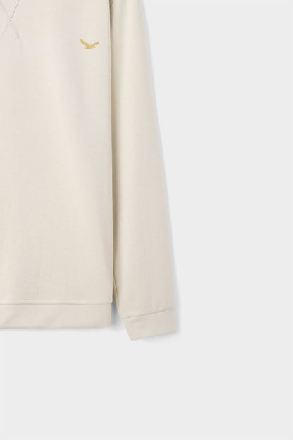 Ds Damat Regular Fit Bej Düz Sweatshirt