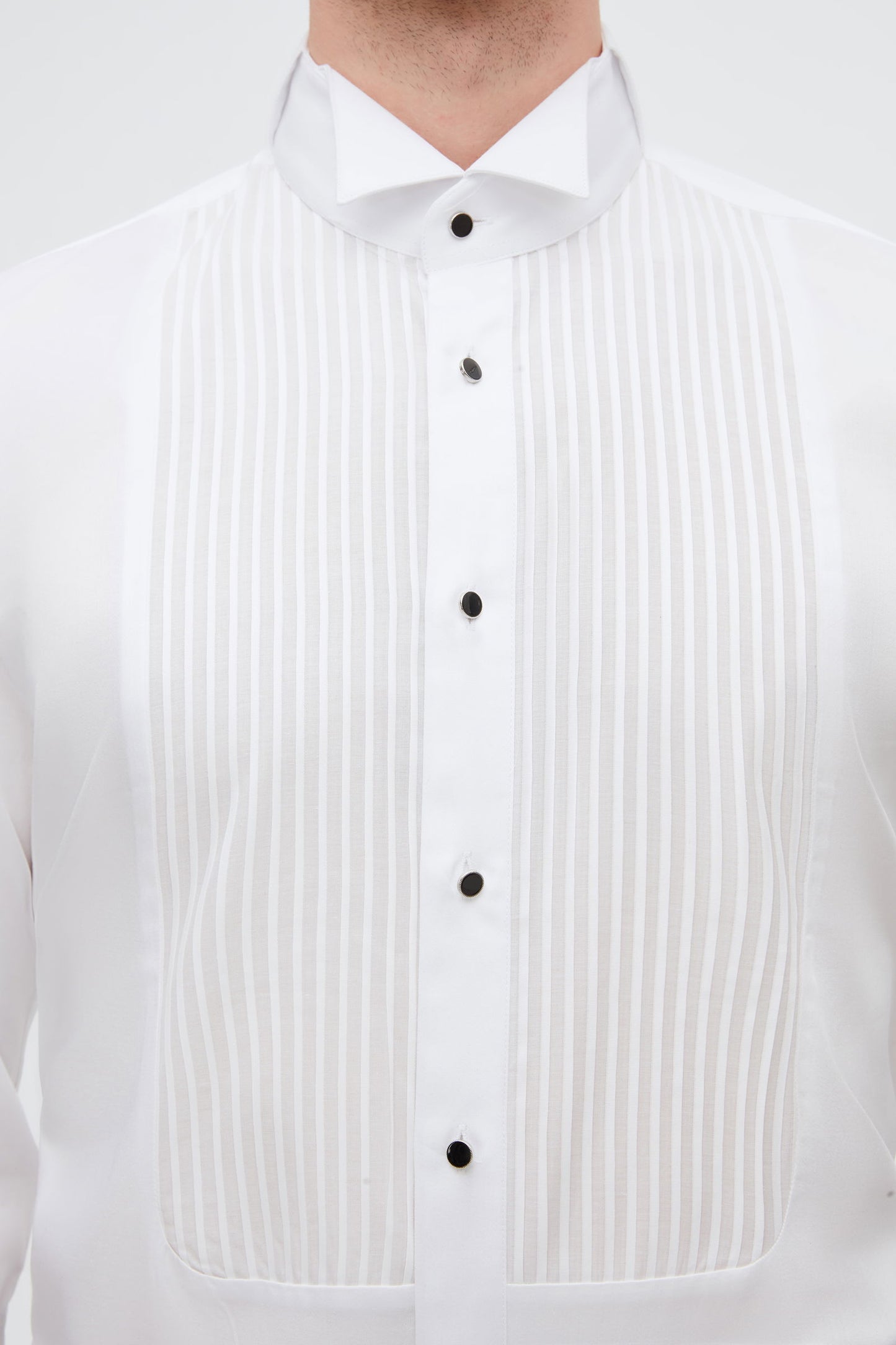 Ds Damat Slim Fit Beyaz Düz Smokin Gömlek