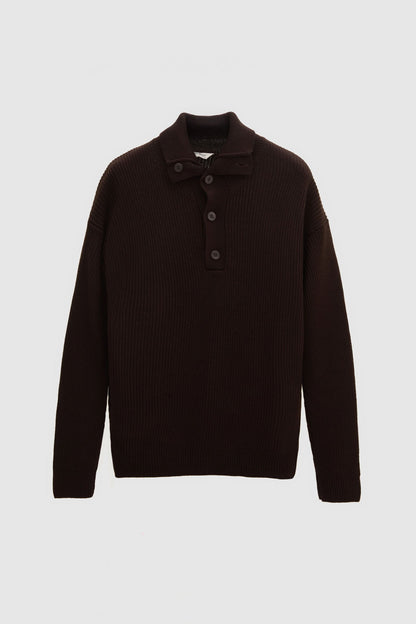 Ds Damat Regular Fit Kahverengi Selanik Örgü Kazak