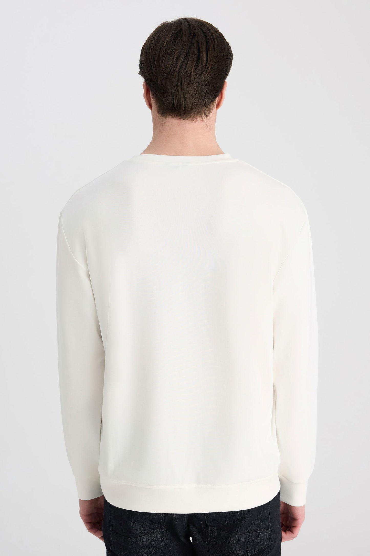 Twn Relaxed Fit Ekru Düz Sweatshirt