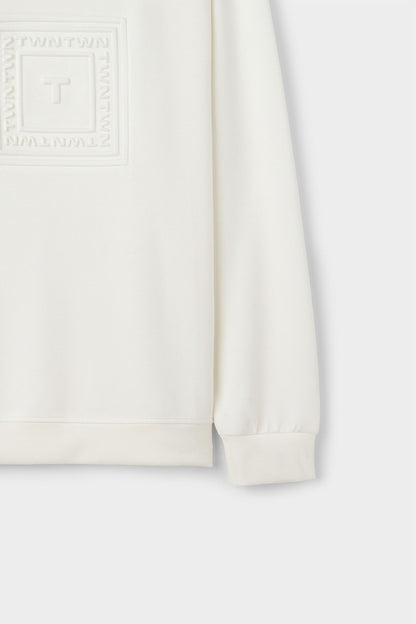 Twn Relaxed Fit Ekru Düz Sweatshirt