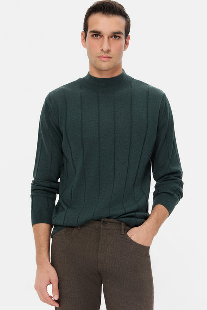 Ds Damat Regular Fit Yeşil Kazak