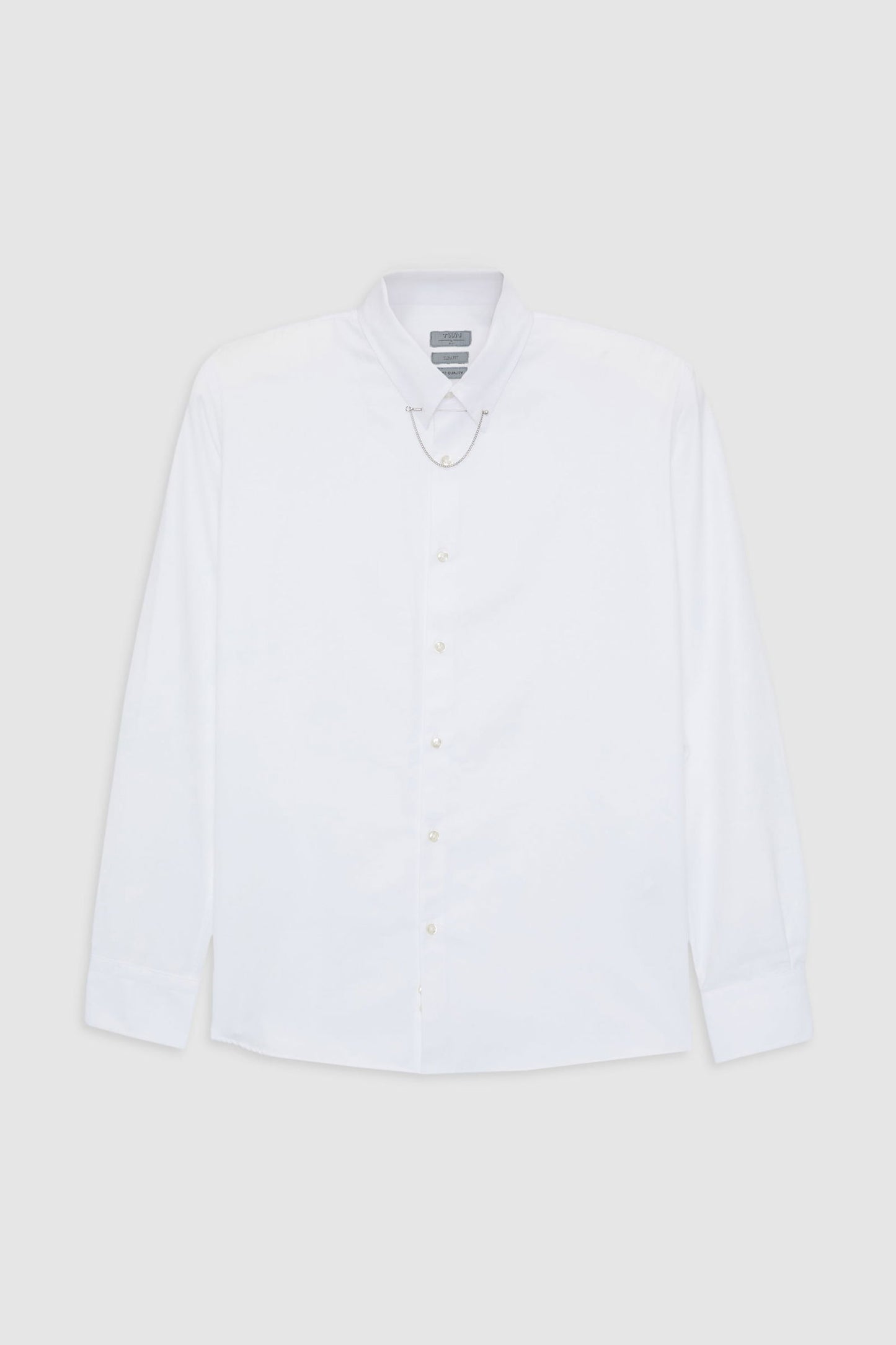 Twn Slim Fit Beyaz Krep Desen Gömlek