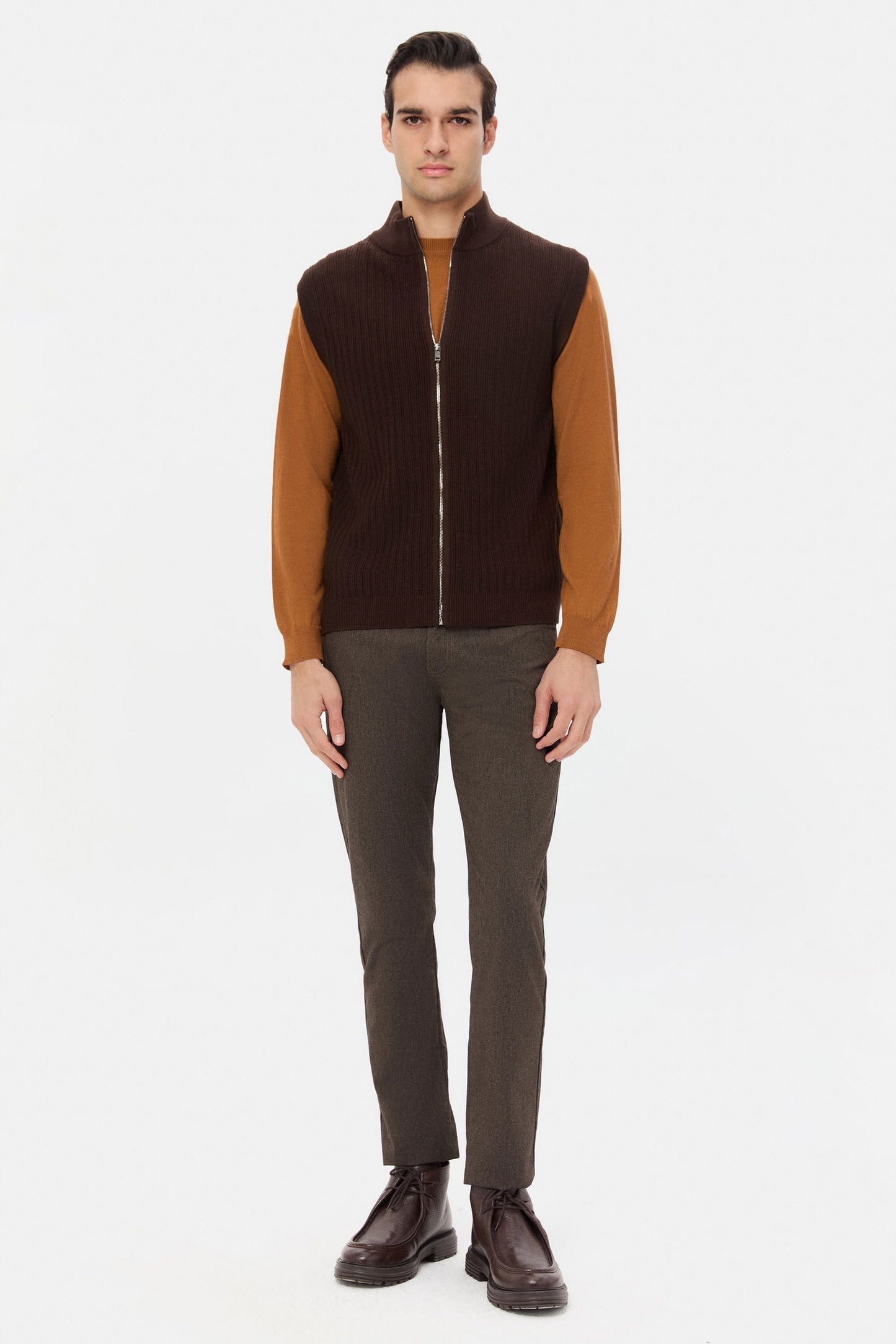 Twn Slim Fit Kahverengi Süveter