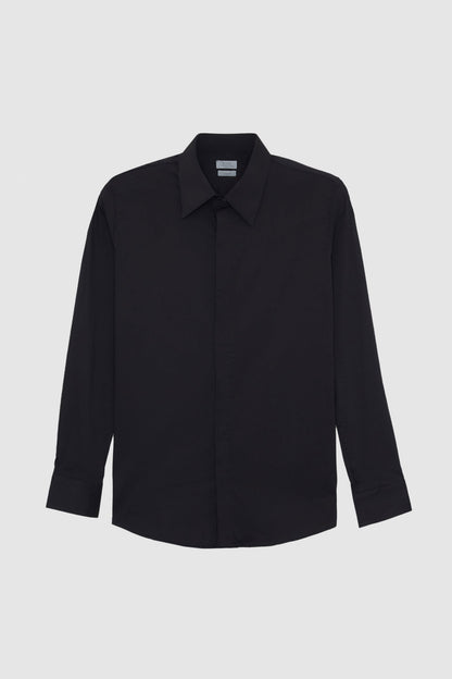 Twn Slim Fit Siyah Düz Gömlek