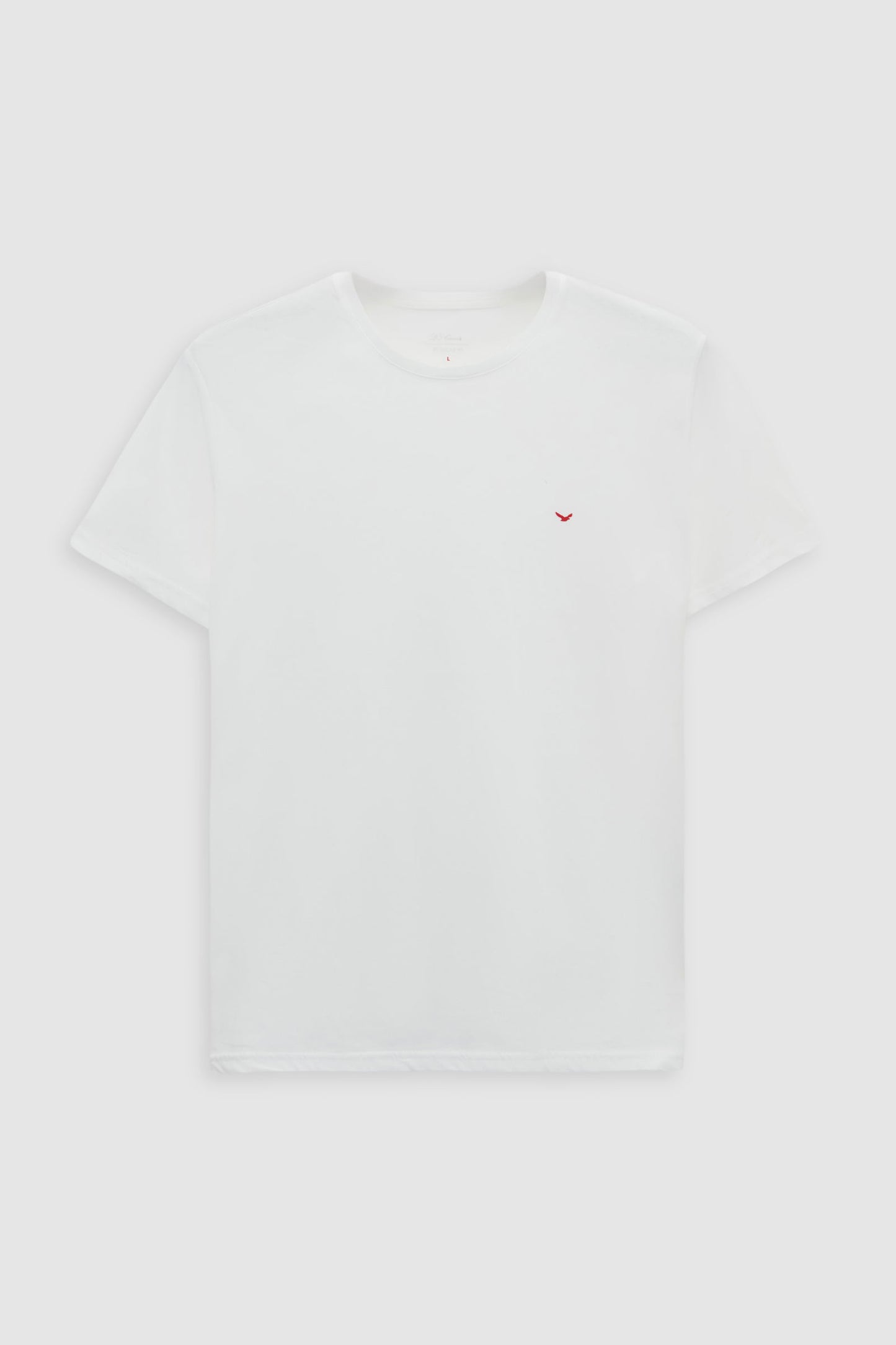 Ds Damat Regular Fit Ekru Düz %100 Pamuk Logo Baskılı T-shirt