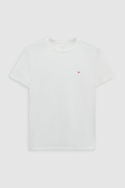 Ds Damat Regular Fit Ekru Düz %100 Pamuk Logo Baskılı T-shirt