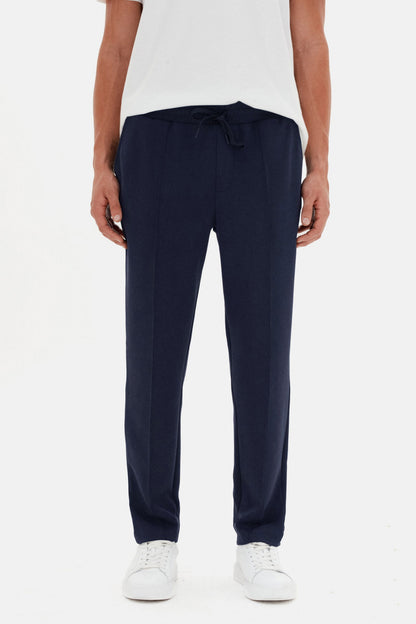 Ds Damat Regular Fit Lacivert Düz Eşofman Alt