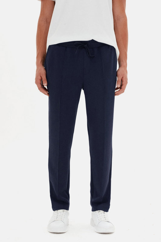Ds Damat Regular Fit Lacivert Düz Eşofman Alt