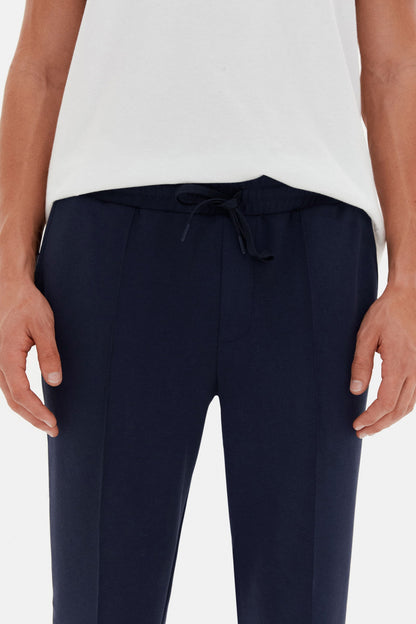 Ds Damat Regular Fit Lacivert Düz Eşofman Alt