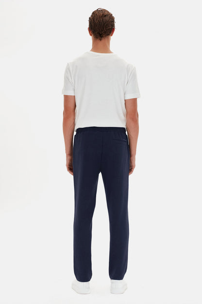 Ds Damat Regular Fit Lacivert Düz Eşofman Alt