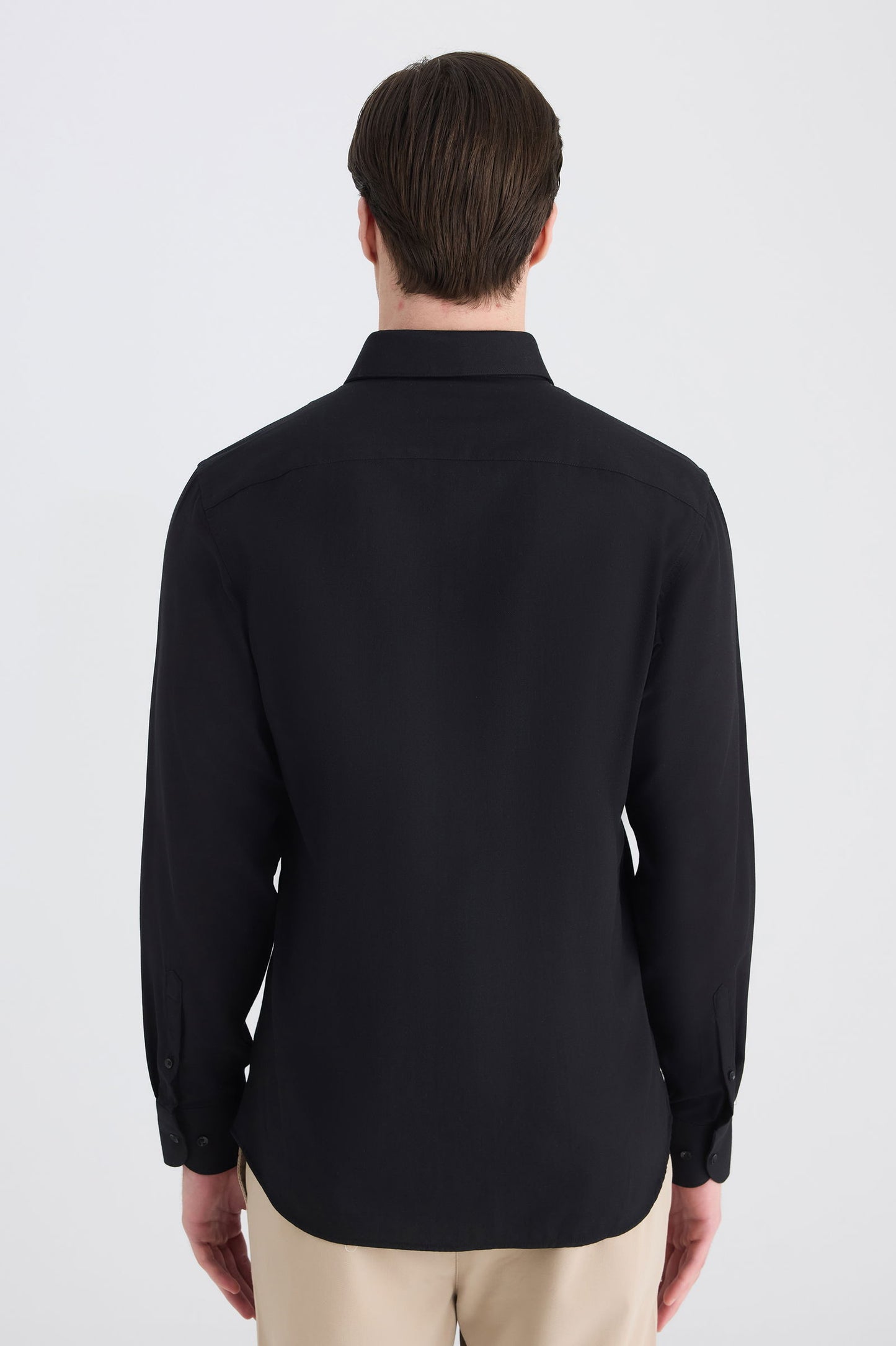 Ds Damat Slim Fit Siyah Armürlü Gömlek
