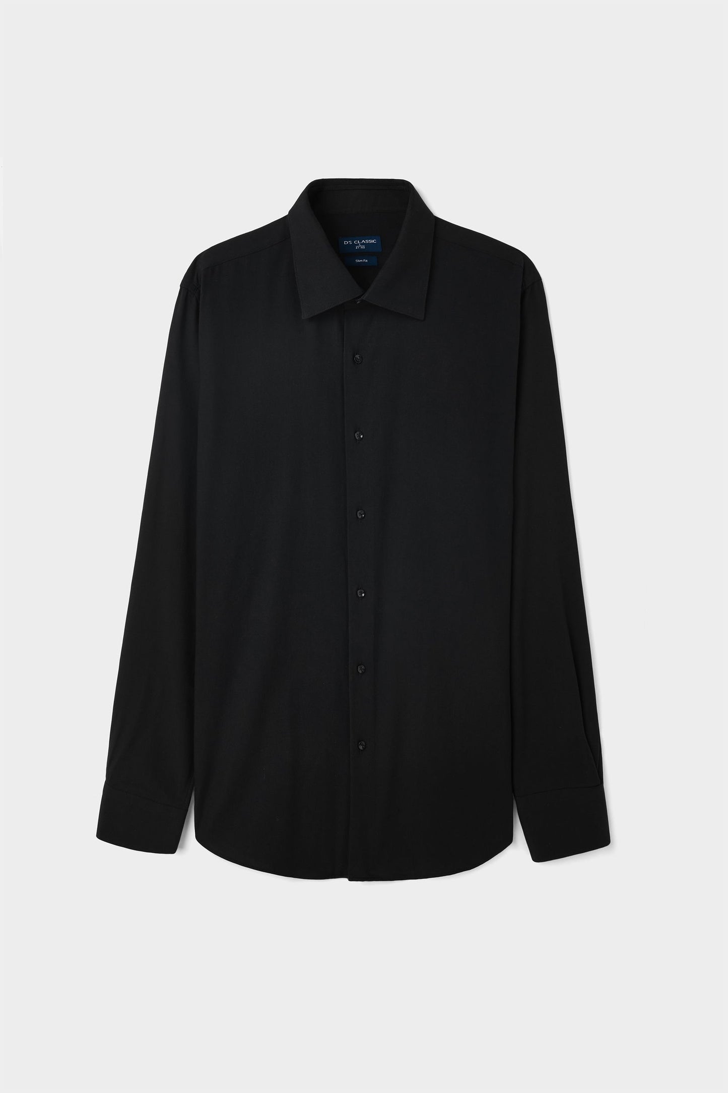 Ds Damat Slim Fit Siyah Armürlü Gömlek