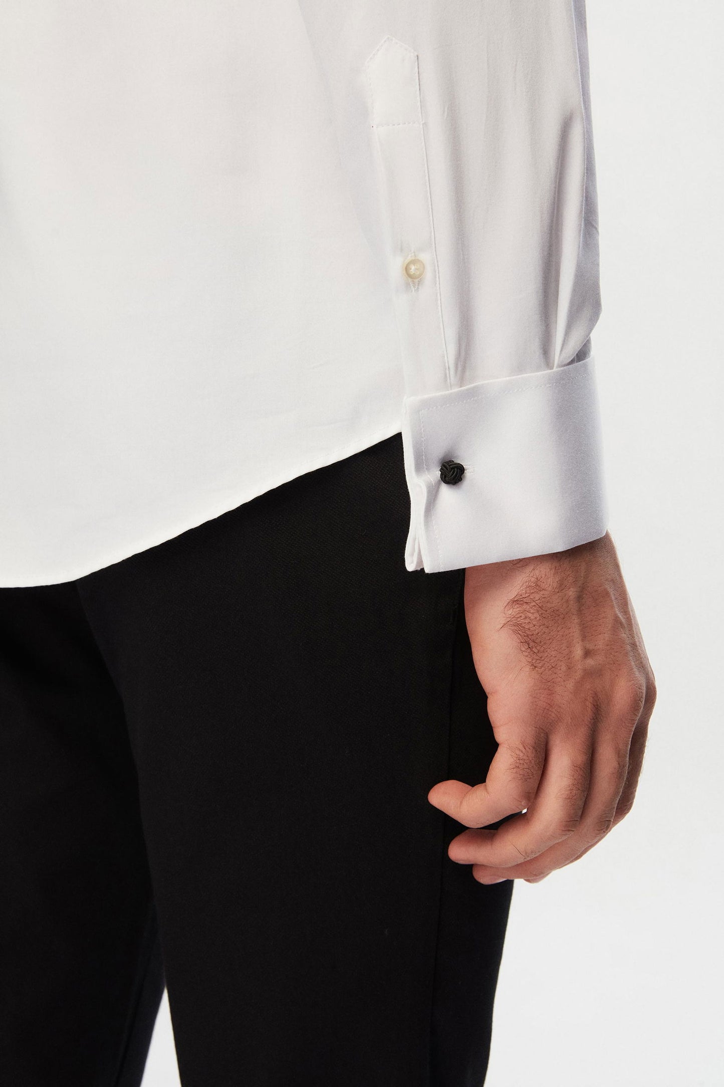Ds Damat Slim Fit Beyaz Düz Nano Care Gömlek