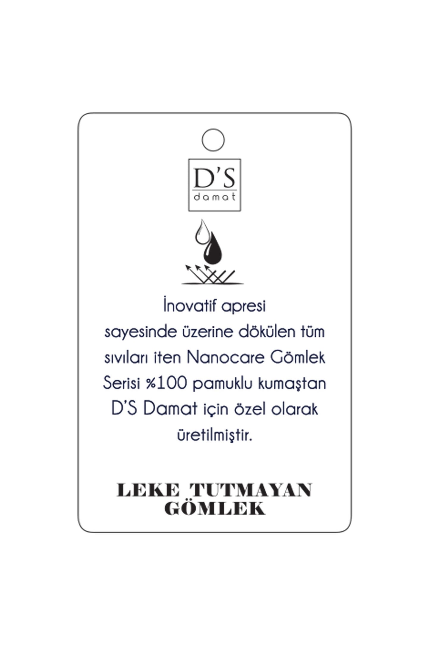 Ds Damat Slim Fit Beyaz Düz Nano Care Gömlek