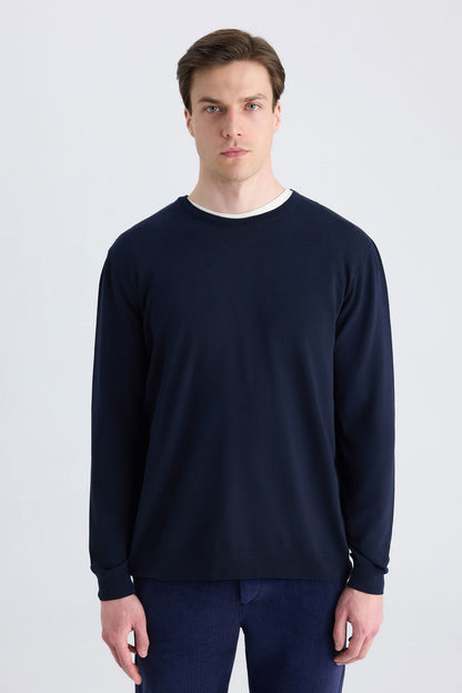 Twn Slim Fit Lacivert Kazak
