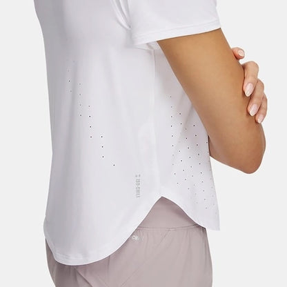 Under Armour Launch Elite Kadın Beyaz T-shirt