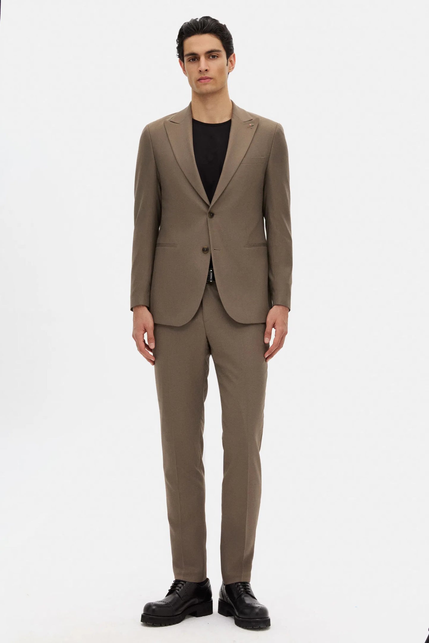 Tween Slim Fit Vizon Armürlü Takim Elbise