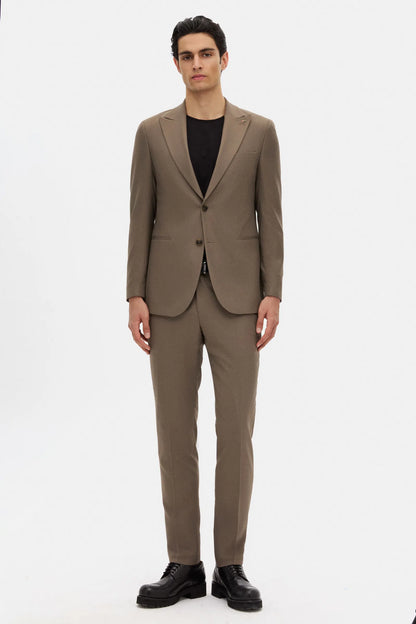 Tween Slim Fit Vizon Armürlü Takim Elbise