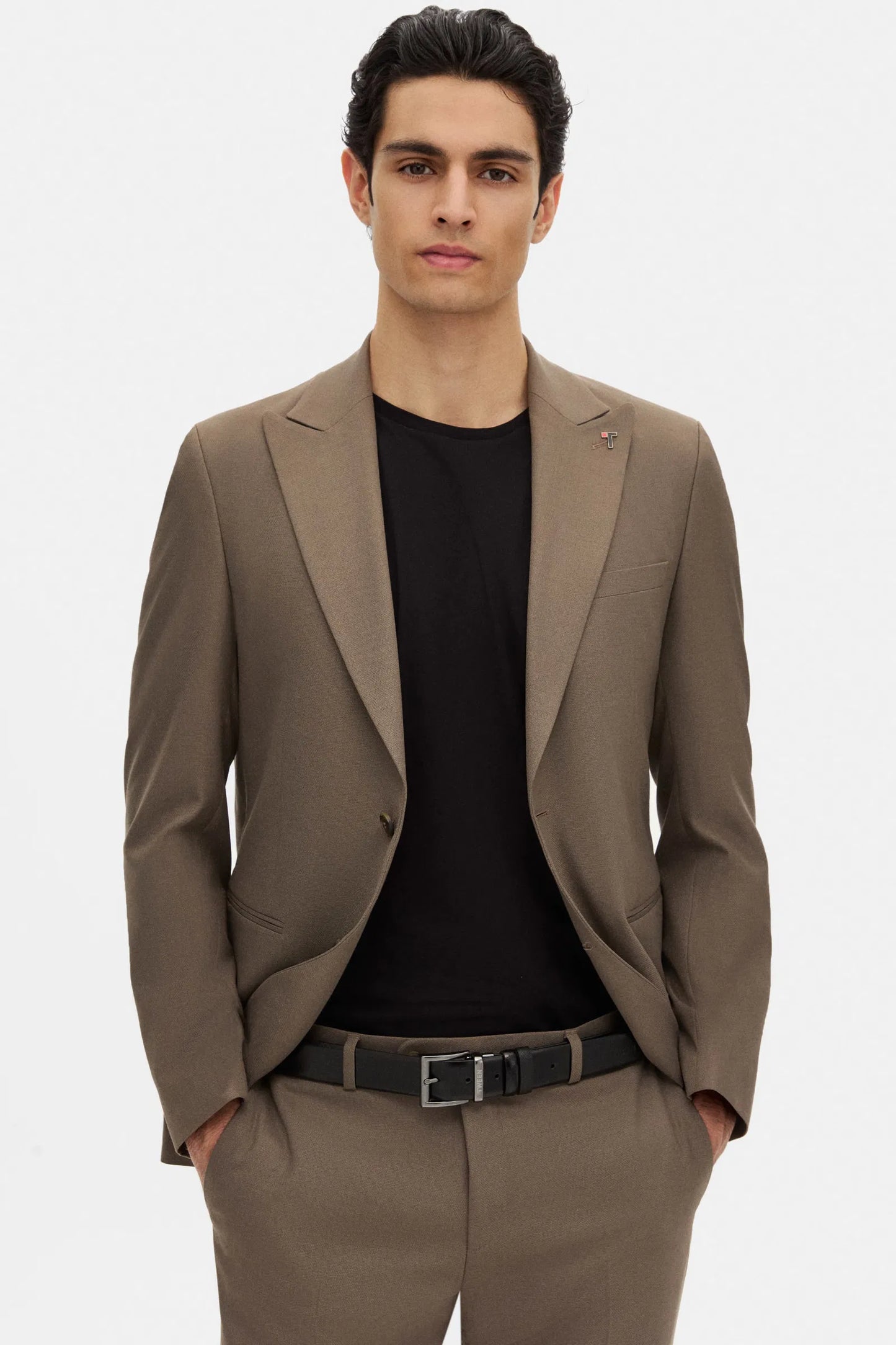 Tween Slim Fit Vizon Armürlü Takim Elbise