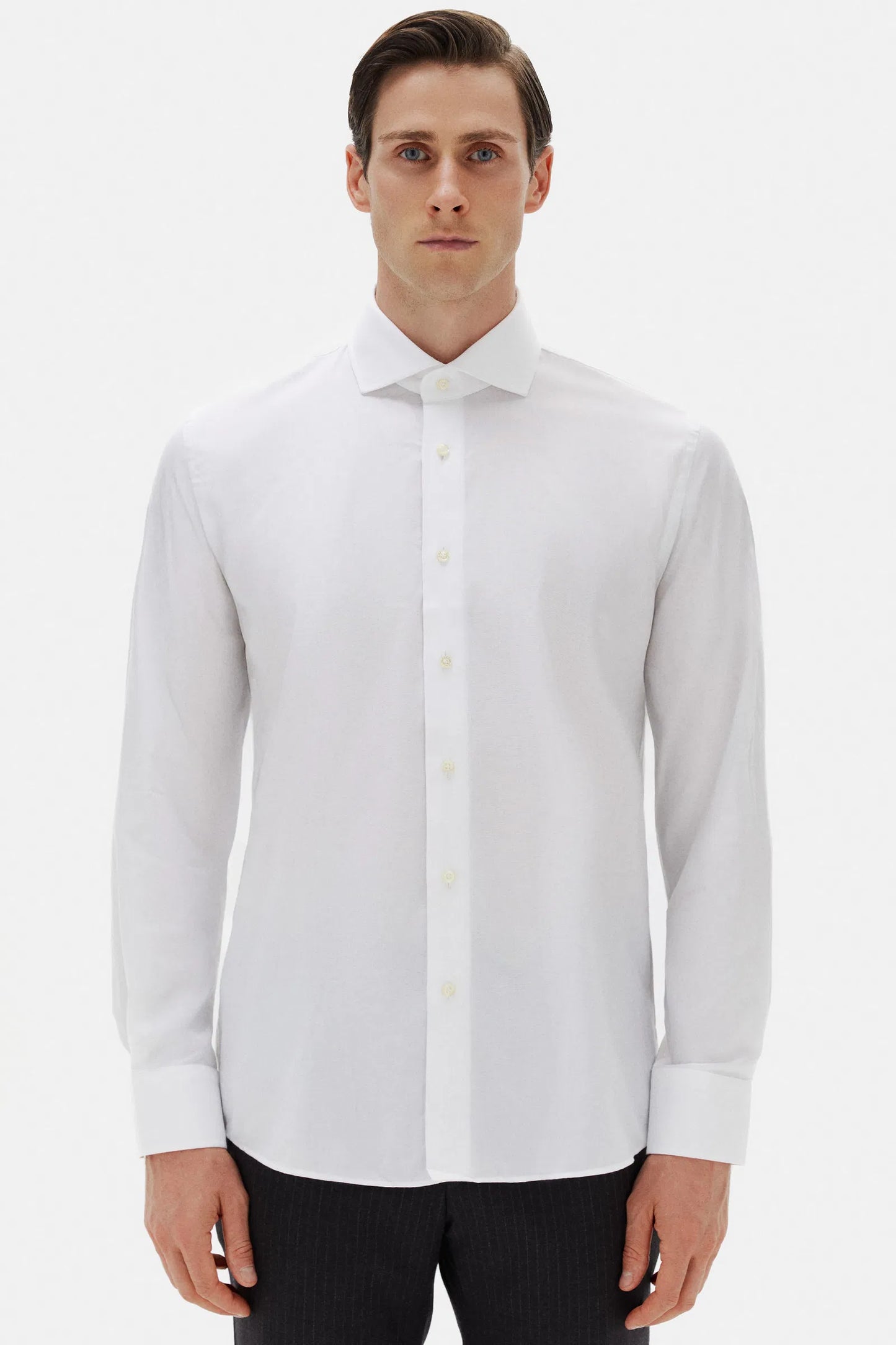 Damat Slim Fit Beyaz Desenli Gömlek