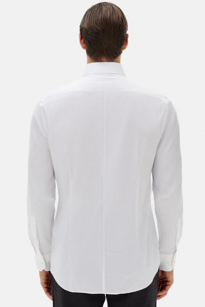 Damat Slim Fit Beyaz Desenli Gömlek