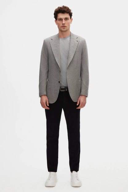 Damat Slim Fit Siyah Bi Strech Pamuklu Beli Içten Lastikli Chino Pantolon