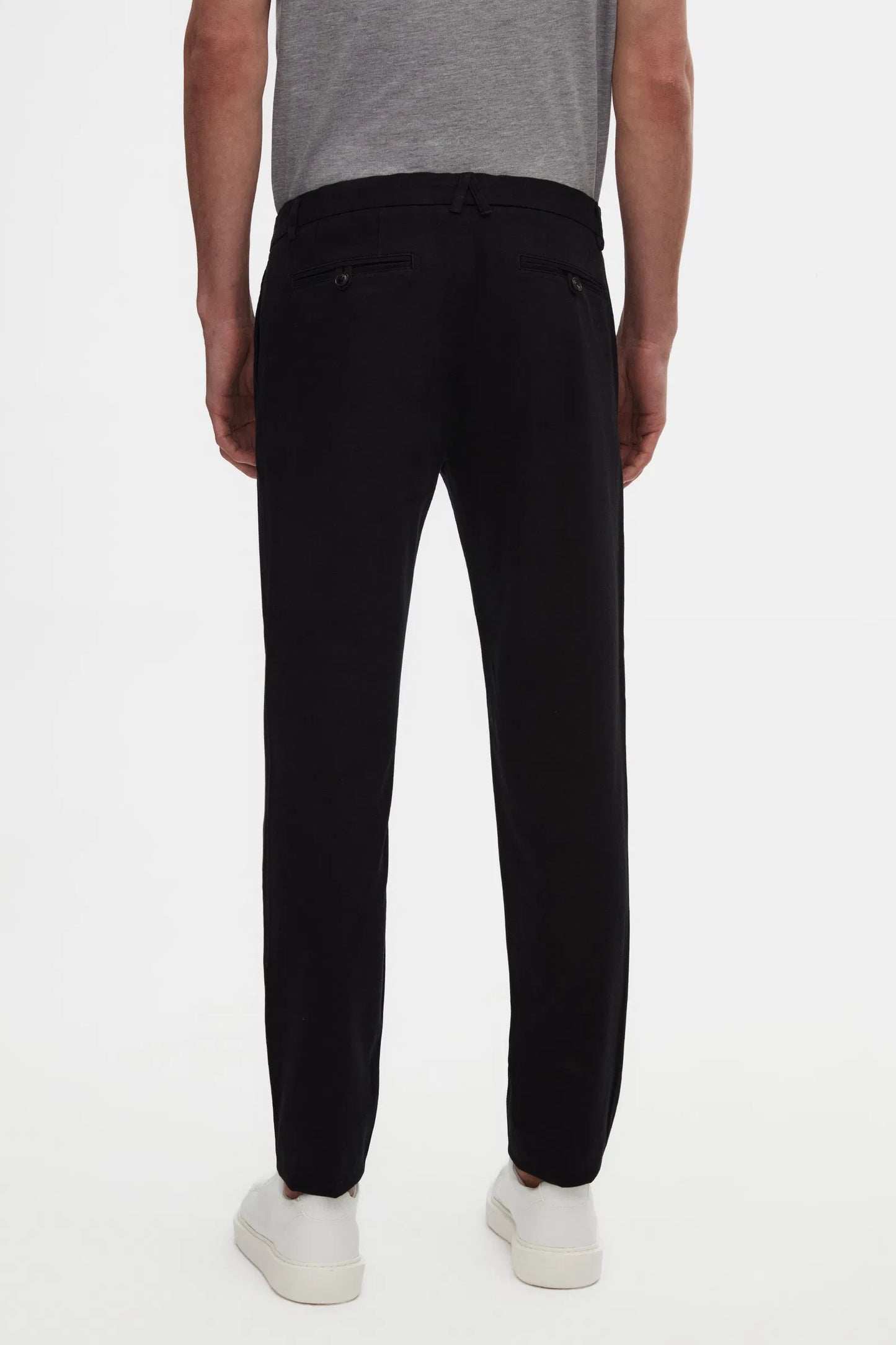 Damat Slim Fit Siyah Bi Strech Pamuklu Beli Içten Lastikli Chino Pantolon