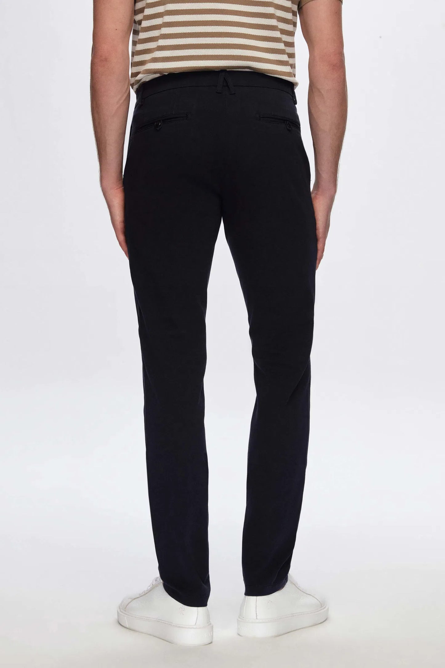 Damat Slim Fit Lacivert Bi Strech Pamuklu Beli Içten Lastikli Chino Pantolon