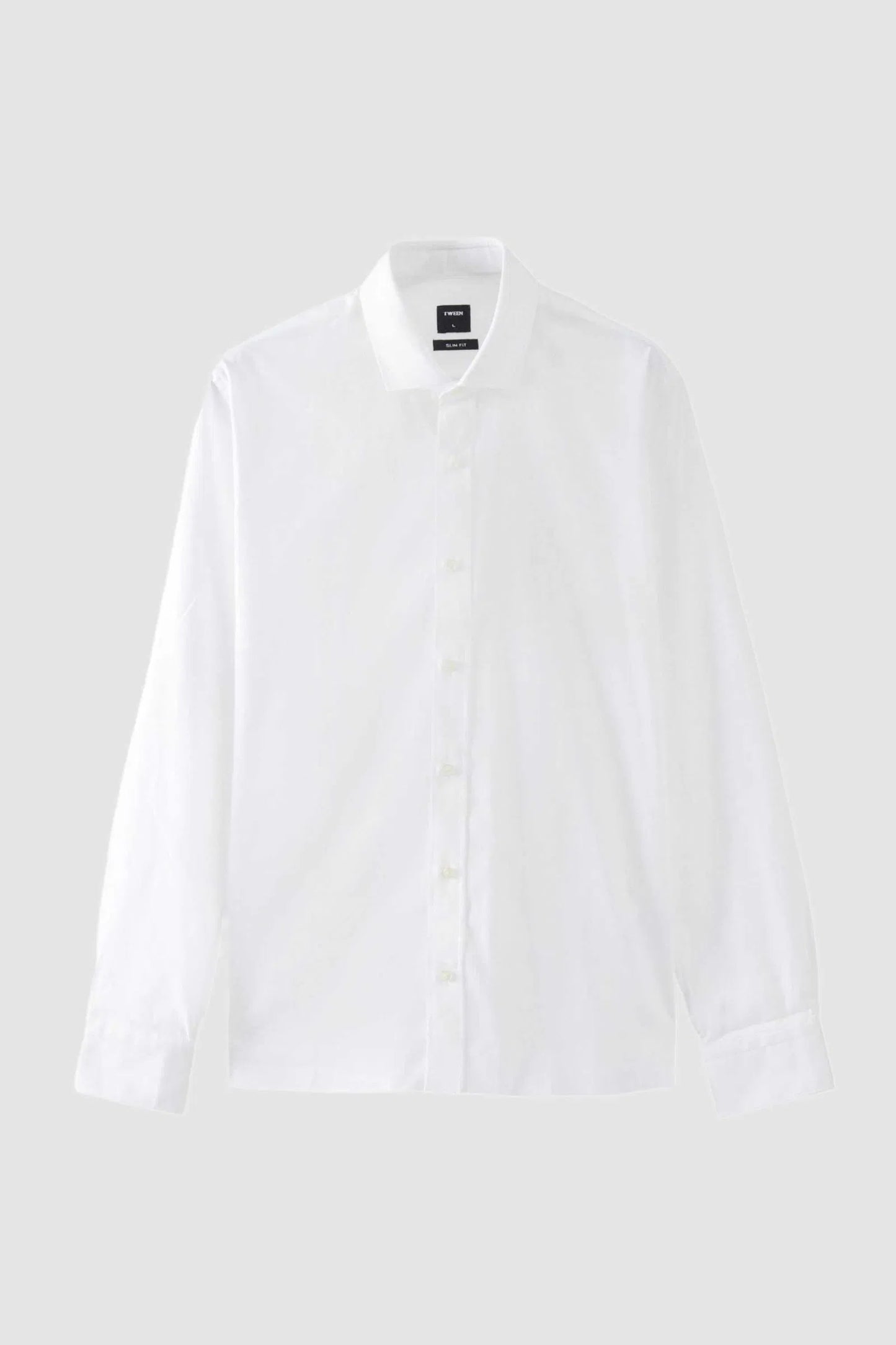 Tween Slim Fit Beyaz Dokulu %100 Pamuklu Gömlek