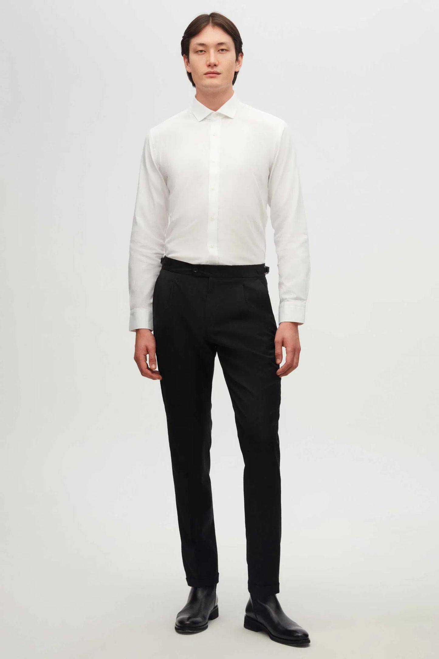 Tween Slim Fit Beyaz Dokulu %100 Pamuklu Gömlek