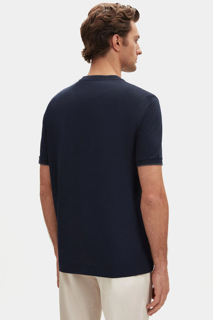 Damat Regular Fit Lacivert %100 Pamuk Merserize T-shirt