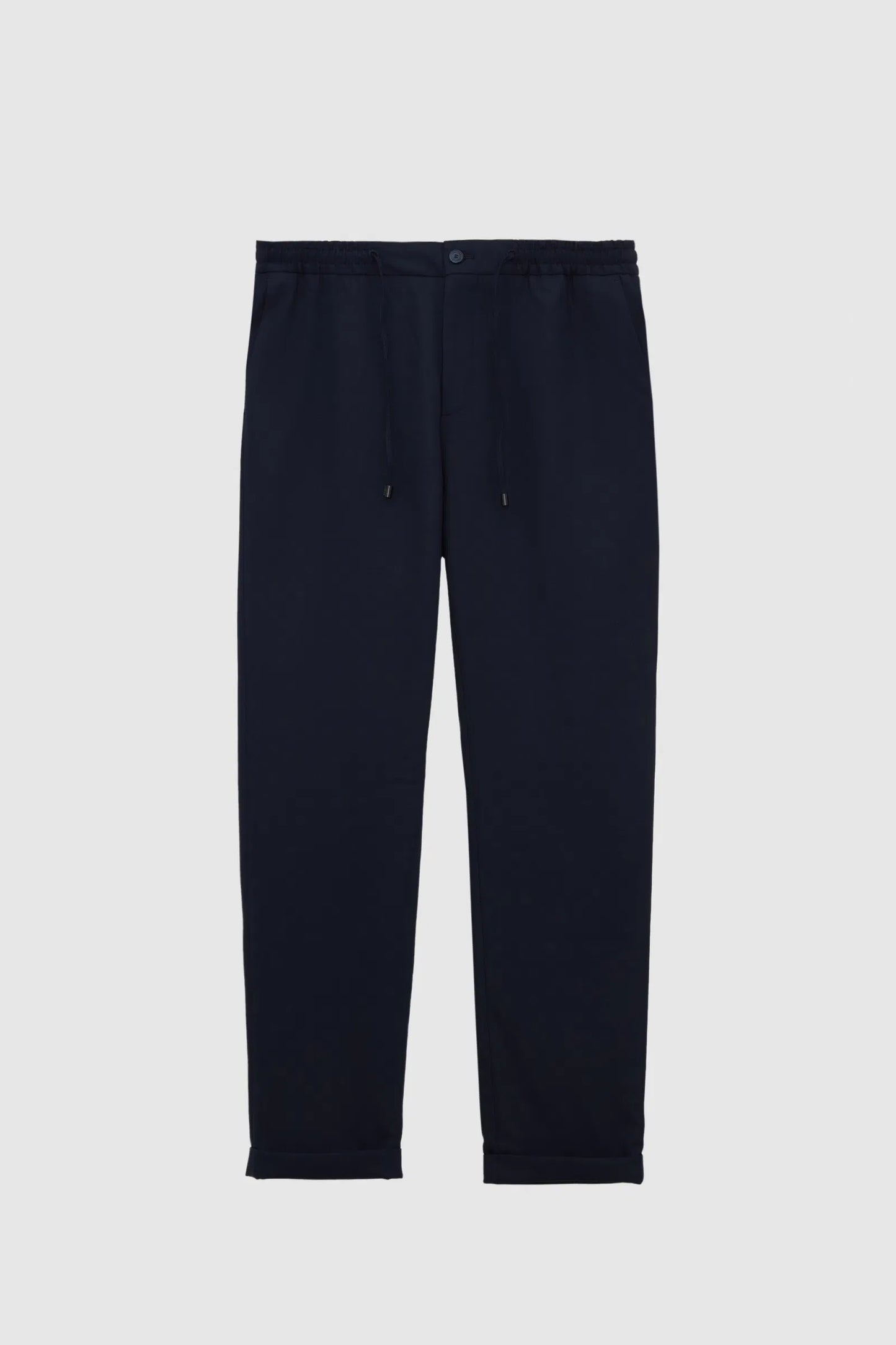 Tween Relaxed Fit Lacivert Armürlü Kumaş Pantolon