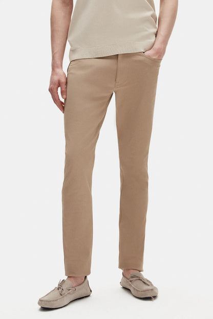 Tween Super Slim Fit Bej Diyagonel Chino Pantolon