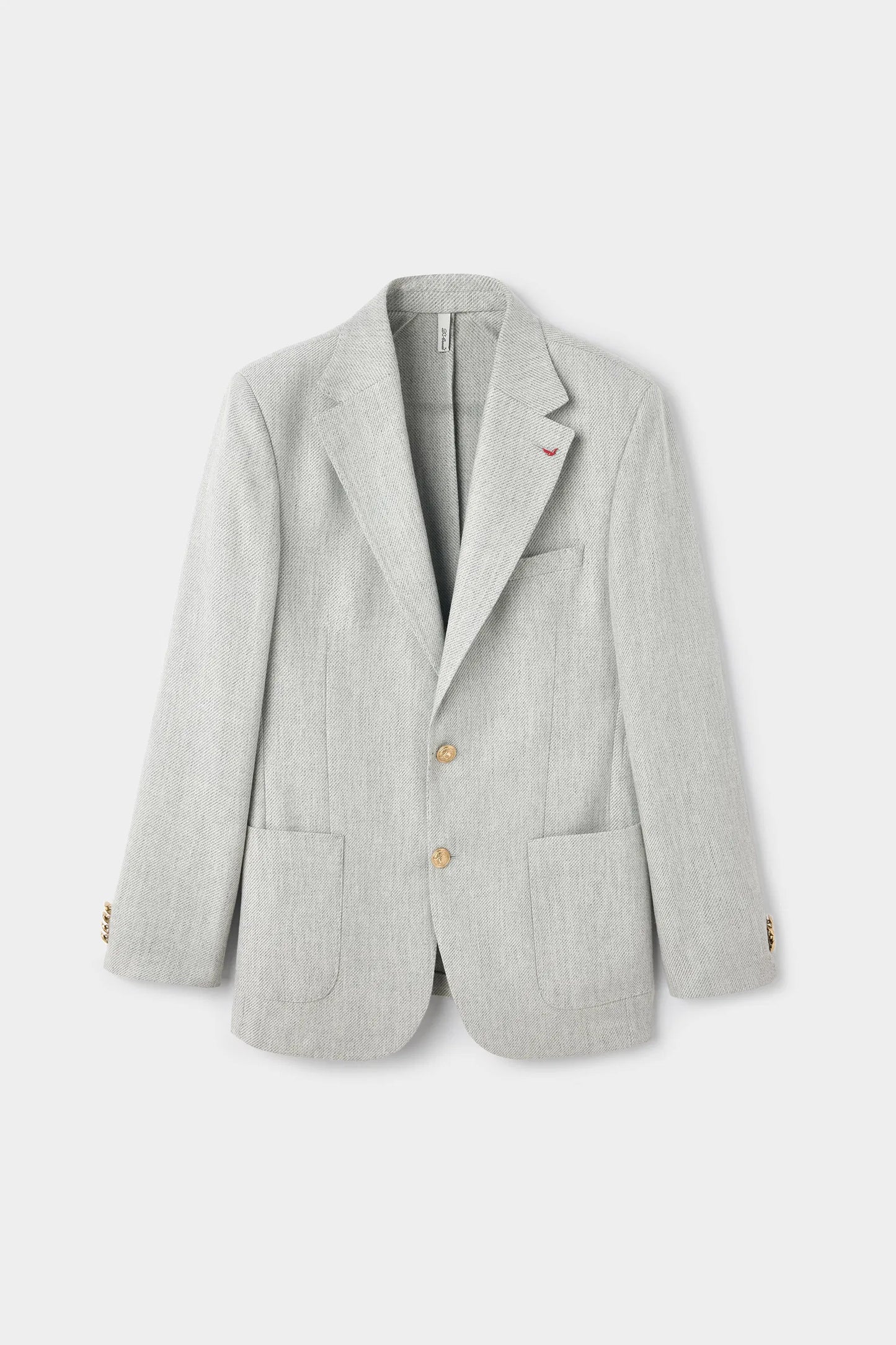 Ds Damat Slim Fit Gri Armürlü Kumaş Ceket