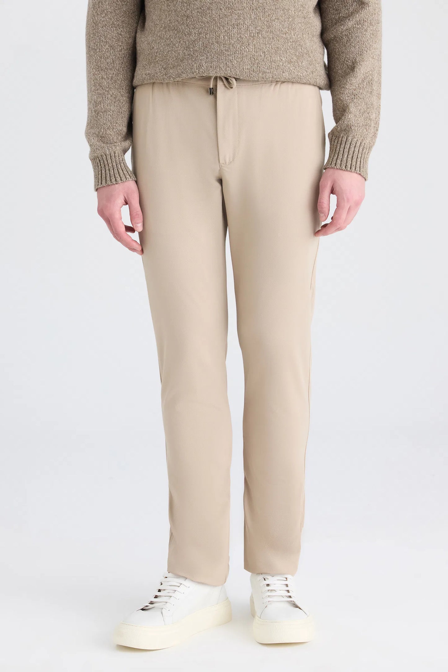 Ds Damat Relaxed Fit (pilesiz) Bej Armürlü Jogger Pantolon
