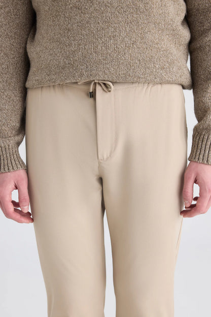 Ds Damat Relaxed Fit (pilesiz) Bej Armürlü Jogger Pantolon