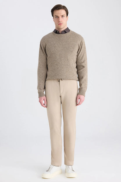 Ds Damat Relaxed Fit (pilesiz) Bej Armürlü Jogger Pantolon