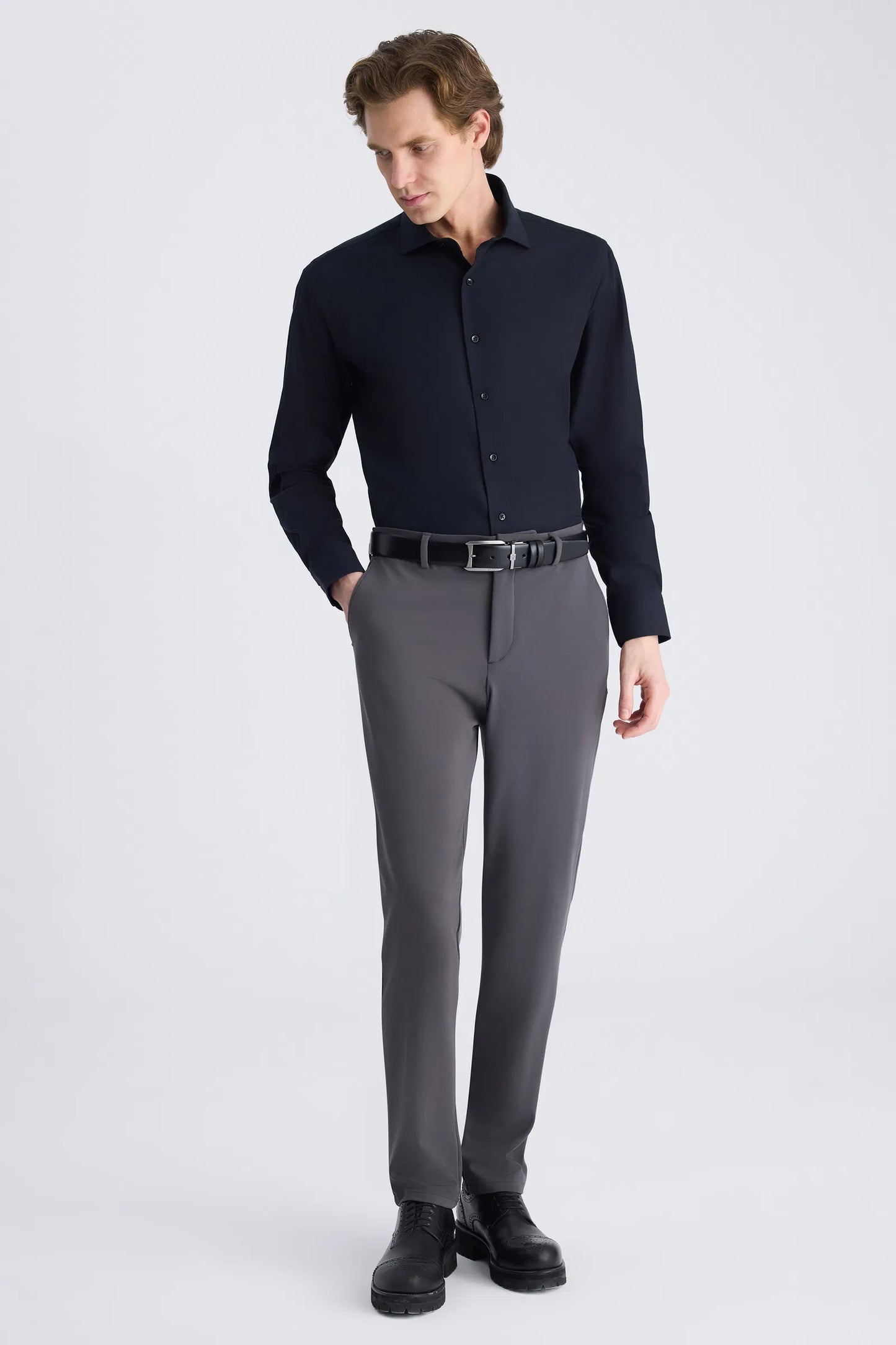 Twn Relaxed Fit Lacivert Düz Jogger Pantolon