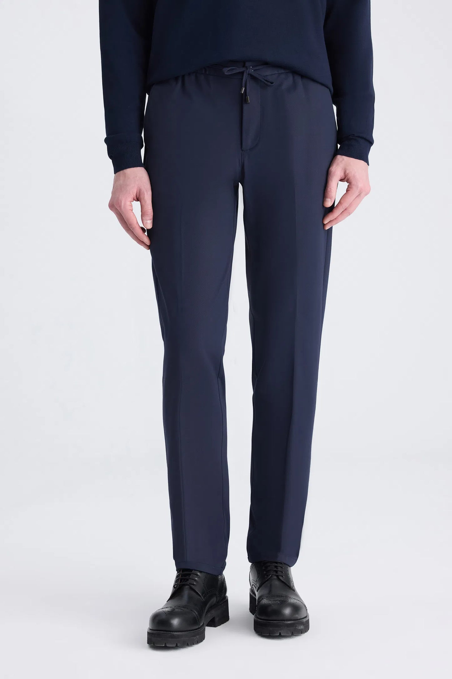 Ds Damat Relaxed Fit (pilesiz) Lacivert Armürlü Jogger Pantolon