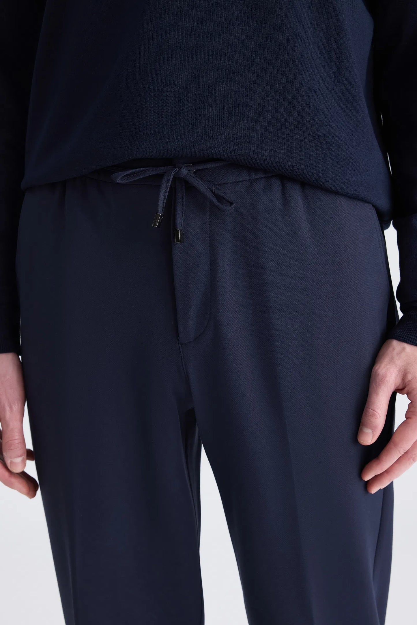Ds Damat Relaxed Fit (pilesiz) Lacivert Armürlü Jogger Pantolon